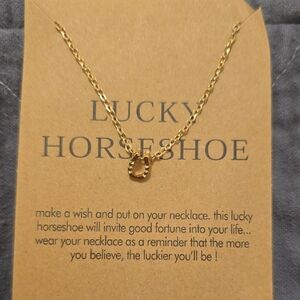 Gold Horseshoe Necklace